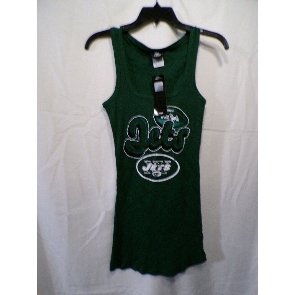 Team Apparel Women's Jets Green Tank Top M Cotton